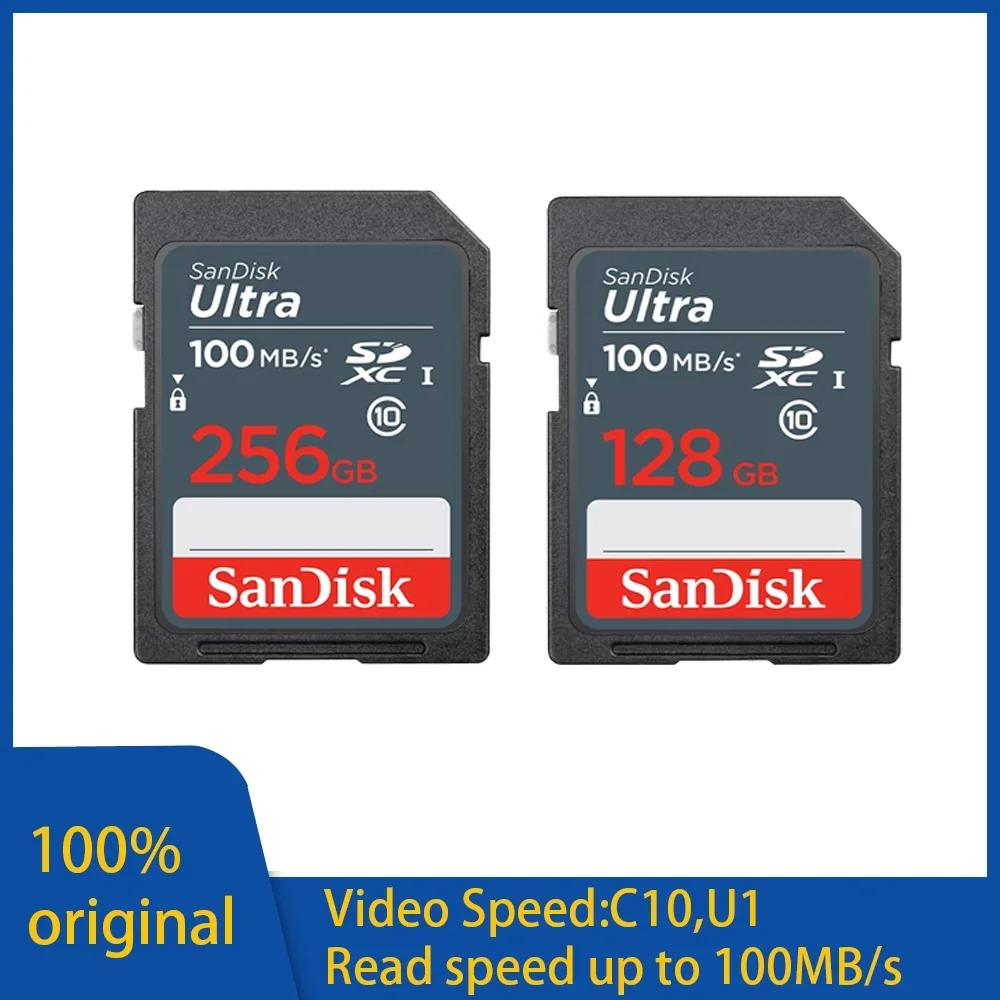 SanDisk Ʈ SDHC SDXC SD ī, Ŭ 10, 32GB, 64GB, 128GB, 256GB, C10 U1 V10 UHS-I, 100 MB/s ÷ ޸ ī, Ǯ HD ī޶